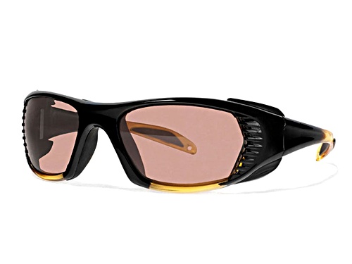 Photo of Liberty Sport Black with Yellow Accent/Brown Sunglasses