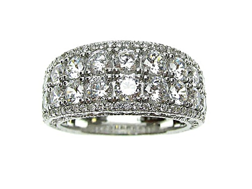 Judith Ripka 5.16ctw Bella Luce Diamond Simulant Rhodium Over Sterling Silver Band Ring - Size 5