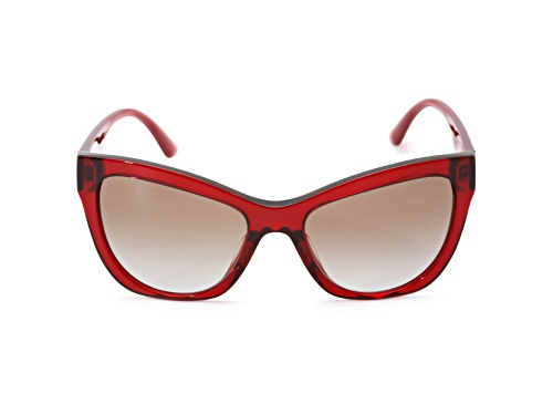 Versace Transparent Red/Grey Gradient Brown Sunglasses