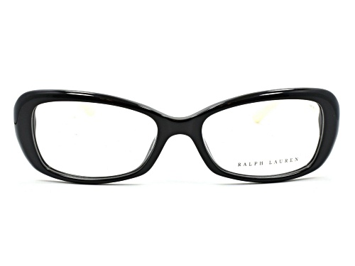 Ralph Lauren Black and Cream Eyeglasses with Demo Lenses