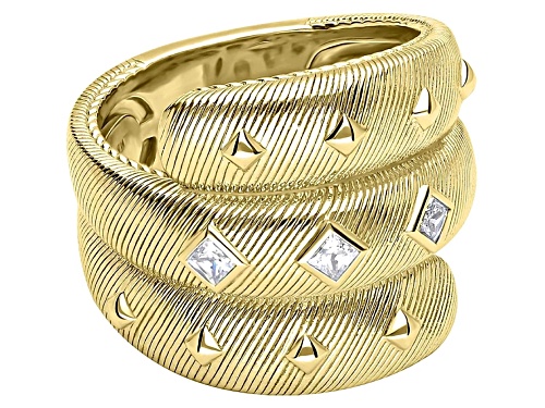 Judith Ripka "Cairo" 0.25ctw Bella Luce® Diamond Simulant 14k Gold Clad Wrap Ring - Size 11