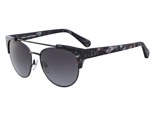 DVF Carine Ruthenium Blue Onyx Frame / Gray Gradient Lens Sunglasses