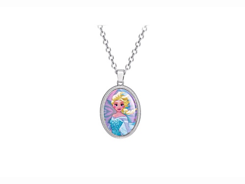Disney Frozen Elsa Silver Tone Necklace - Size 18