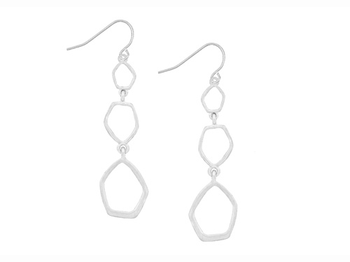 the sak Silver Tone Circle Drop Earrings