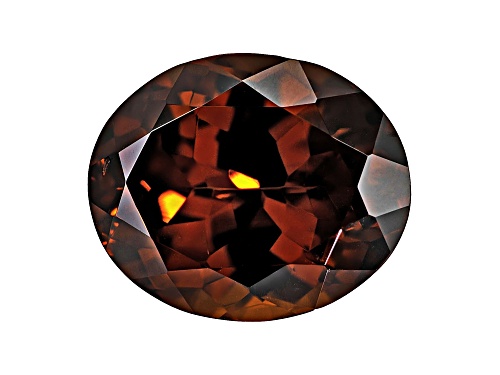 Red Zircon 12x10mm Oval 7.57ct