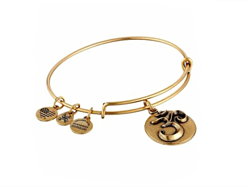 Alex and Ani Om II EWB Rafaelian Gold Bracelet - Size 7