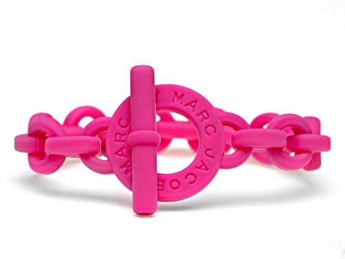 Marc by Marc Jacobs Pop Pink Turnlock Rubber Bracelet - Size 7