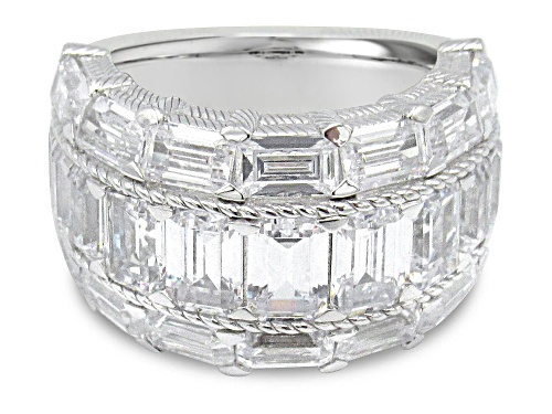 Judith Ripka 15.97ctw Octagonal Bella Luce Diamond Simulant Rhodium Over Sterling Ring - Size 5