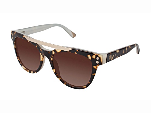 L.A.M.B. by Gwen Stefani Square Tortoise Frame / Brown Lenses Sunglasses