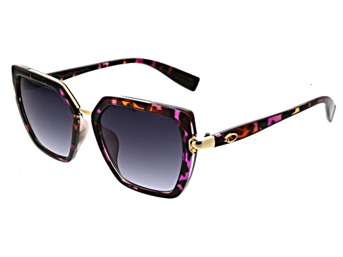 Oscar by Oscar de la Renta Purple Tortoise/Gradient Pink Sunglasses