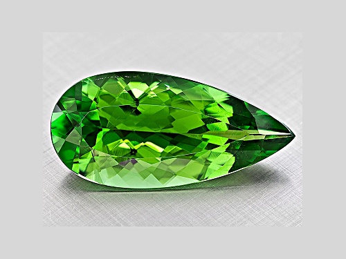 Green Tourmaline 22.9x10.9mm Pear Shape 9.22ct