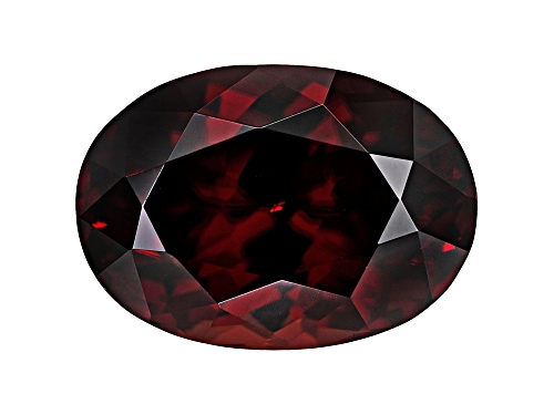 Red Zircon 13x9mm Oval 7.14ct