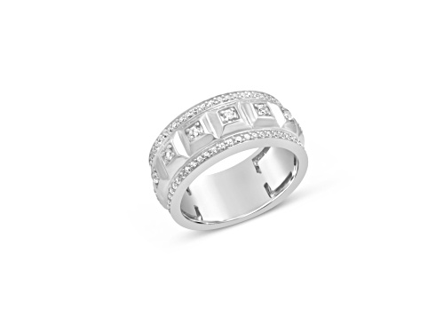 Judith Ripka 1.04ctw Bella Luce Diamond Simulant Rhodium Over Sterling Silver Ring - Size 5