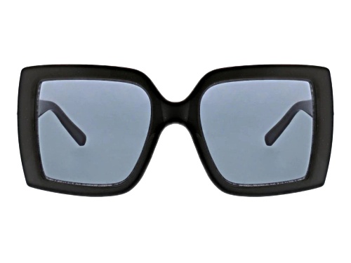 Photo of Kendall + Kylie Black Oversize Square/Gray Sunglasses
