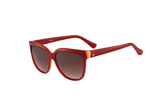 Calvin Klein Coral/Brown Gray Sunglasses