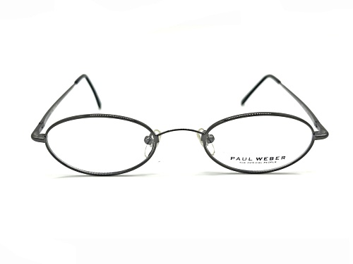 Paul Weber Black Oval Frame / Clear Demo Lenses Eyeglasses