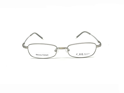 Caroline B.K. Titanium Silver Tone Eyeglasses Frame /Clear Lenses w/ Magnetic Sunglasses Attachment