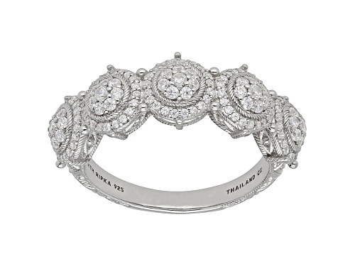 Judith Ripka 1.03ctw Bella Luce Diamond Simulant Rhodium Over Sterling Silver Ring - Size 9