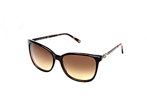 Diane Von Furstenburg DVF Crystlal Brown/Brown Sunglasses