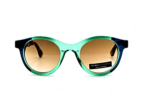 BCBG Blue Aqua/Brown Round Sunglasses