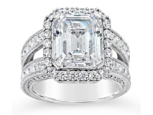 Judith Ripka 11.21ctw Bella Luce® Diamond Simulant Rhodium Over Sterling Silver Ring - Size 11