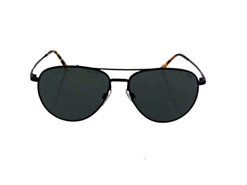 Ralph Lauren Gunmetal/Gray Green Polarized Aviator Sunglasses