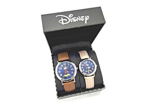 Disney His and Hers Mickey and Minnie Blue Dial Set of 2 Watches