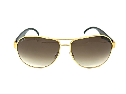 INVICTA Gold and Black/ Brown Gradient Sunglasses