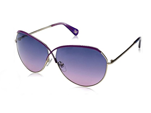Photo of Diane Von Furstenburg DVF Gold Purple/Purple Butterfly Sunglasses