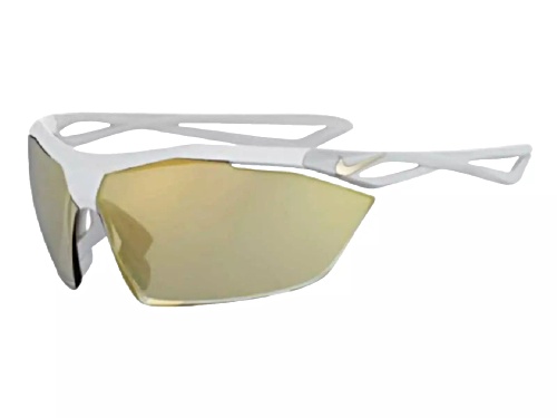 Nike Vapor Wing R Matte White Wrap Frame/Gold Mirrored Lenses Sunglasses/Includes branded case