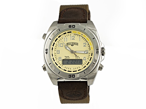 Field and Stream Nylon and Leather Men's Watch