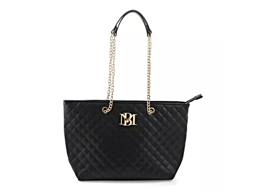 Badgley Mischka Large Quilted Tote in Black. Model # BMH-108-BLK