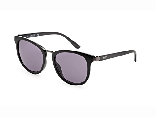 Kenneth Cole Reaction Men's Round Black Frame / Dark Gray Lenses Sunglasses
