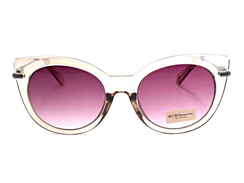 BCBG Crystal Taupe/Cranberry Cat Eye Sunglasses