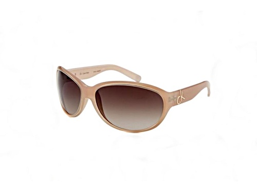 Calvin Klein Soft Pink/Brown Gradient Oval Sunglasses