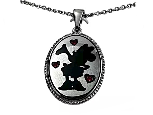 Disney Minnie Silhouette "I Choose to Be Inspiring" Stainless Steel Necklace - Size 18