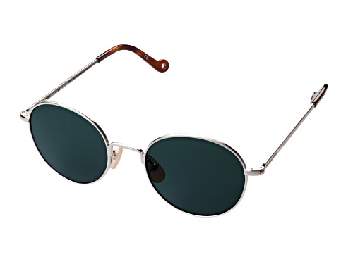 McAllister Silver/Green Round Sunglasses