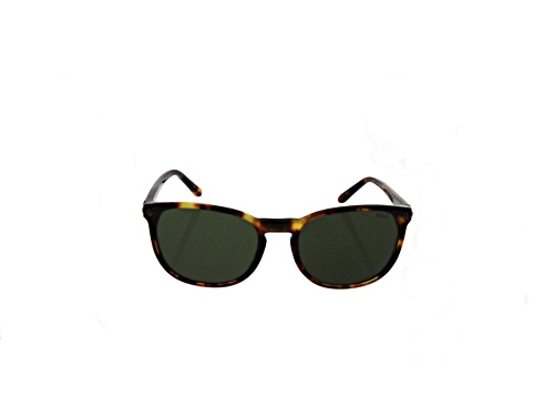 Ralph Lauren Matte Havana/Green Oval Sunglasses
