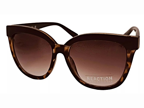 Kenneth Cole Brown Tortoise Square Frame Sunglasses / Brown Lenses Sunglasses