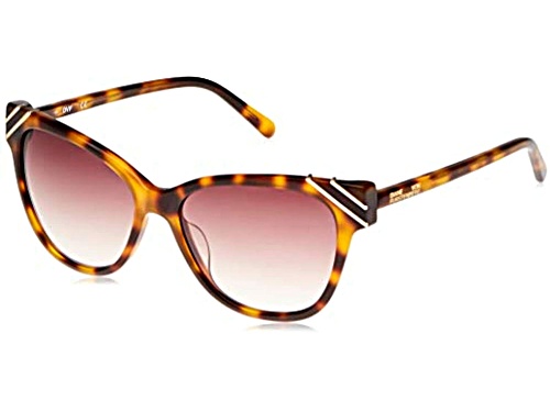 DVF Brown Tortoise Gold Accent/Brown Gradient Sunglasses