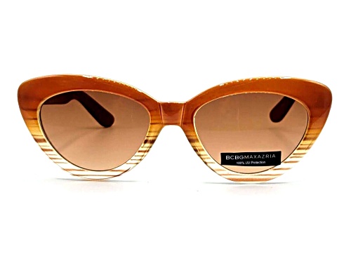 BCBG Peach/Brown Cat-Eye Sunglasses