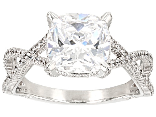Judith Ripka 9.65ctw Bella Luce® Diamond Simulant Rhodium Over Sterling Silver Ring - Size 11