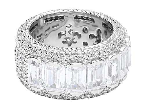 Judith Ripka 13.25ctw Bella Luce® Diamond Simulant Rhodium Over Sterling Silver Reversible Ring - Size 6