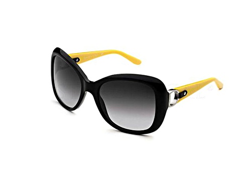 Photo of Ralph Lauren Black and Yellow/Grey Oversize Sunglasses