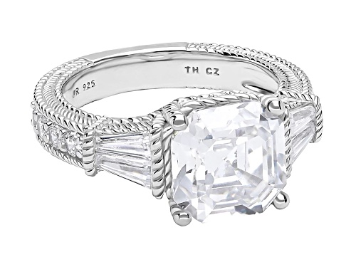 Judith Ripka 7.20ctw Bella Luce® Diamond Simulant Rhodium Over Sterling Silver Ring - Size 11