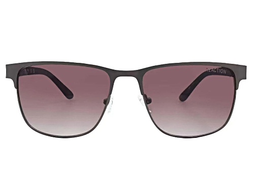 Kenneth Cole Reaction Men's Square Matte Gunmetal Frame / Brown Lenses Sunglasses