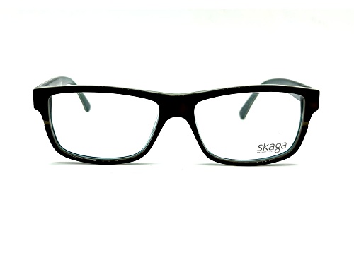 Skaga Men's Brown Square Brown Frame / Clear Demo Lenses Eyeglasses