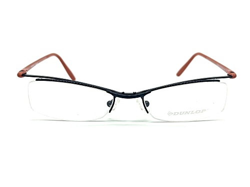 Dunlop Black and Orange DU489 Cat Eye Flex Frame / Clear Demo Lenses Eyeglasses