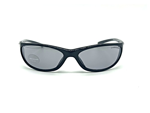 Dunlop Sport DUS156 Shiny Black Wrap Around Frame / Gray Mirrored CAT 2 Lenses Sunglasses