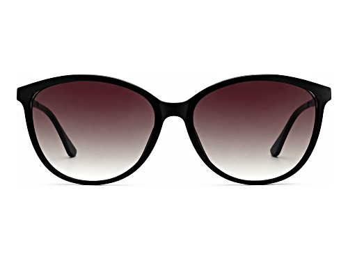 BEBE Black Round Frame / Gray Gradient Lenses Sunglasses